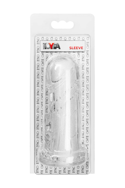 Насадка на пенис с дополнительной стимуляцией TOYFA Basic, TPE, прозрачный, 13 см