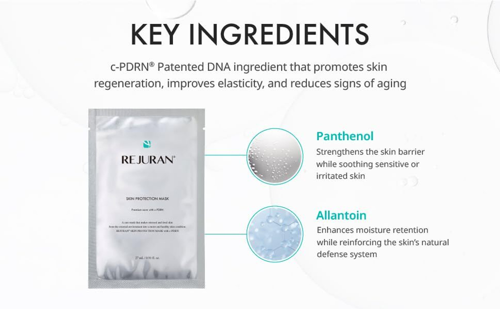 Маска тканевая восстанавливающая с C-PDRN Rejuran skin protection mask,  27 мл