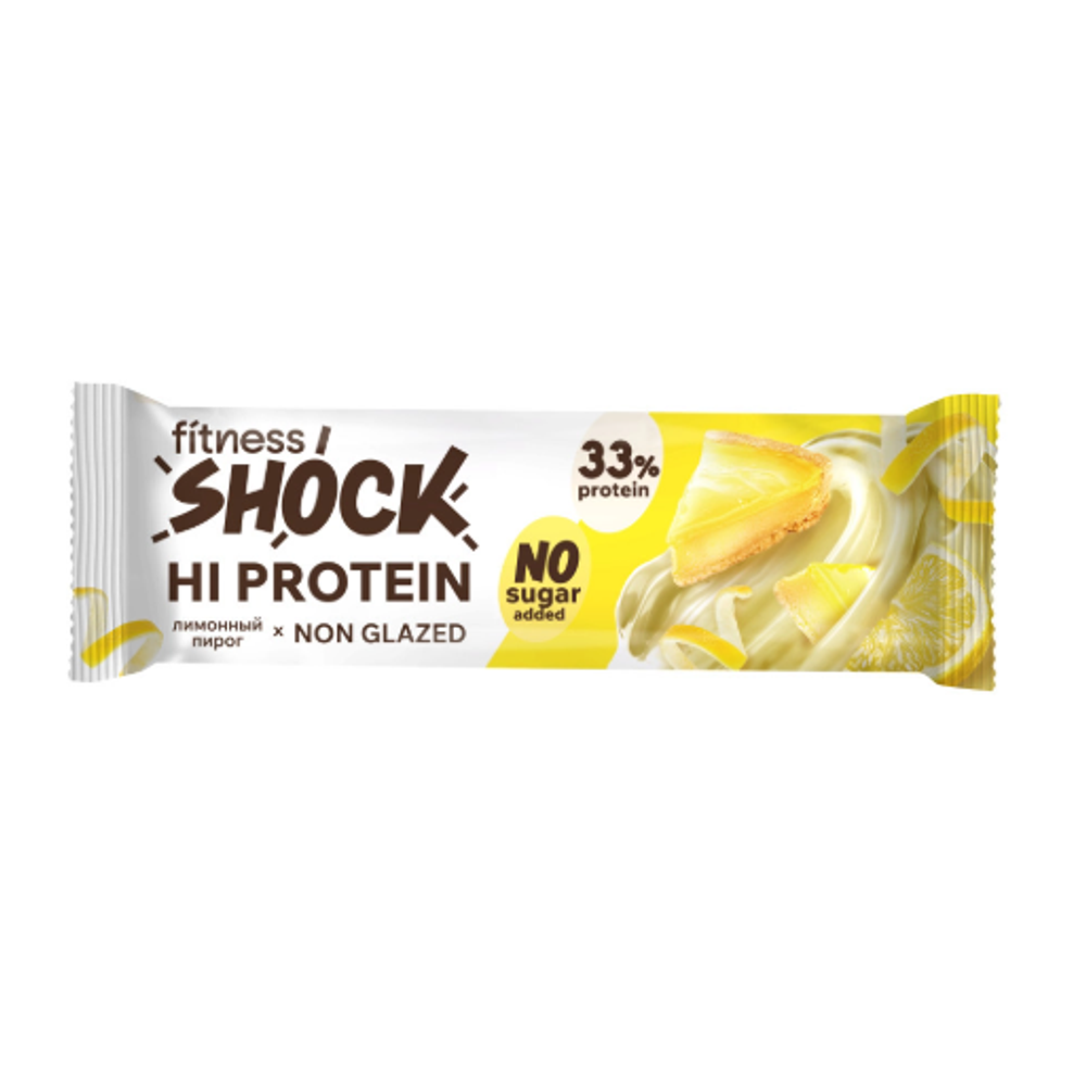 Протеиновый батончик HI PROTEIN FitnesShock 60 гр. Лимоннный пирог