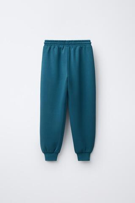 ZARA СПОРТИВНЫЕ ДЖОГГЕРЫ С ЛОГОТИПОМ, ЯРКО-СИНИЙ