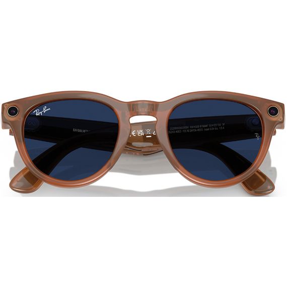 Умные очки Ray-Ban Meta Headliner RW4009 (Цвет: Shiny Caramel / Transitions Sapphire)