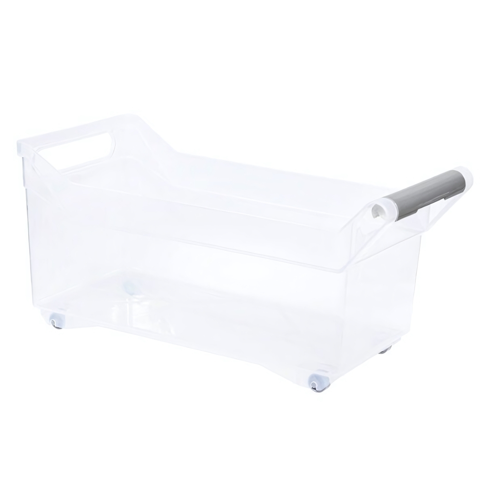 Органайзер с ручкой на колесах 7л Прозрачный