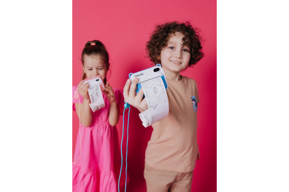 Детский фотоаппарат с моментальной печатью Prolike, голубой