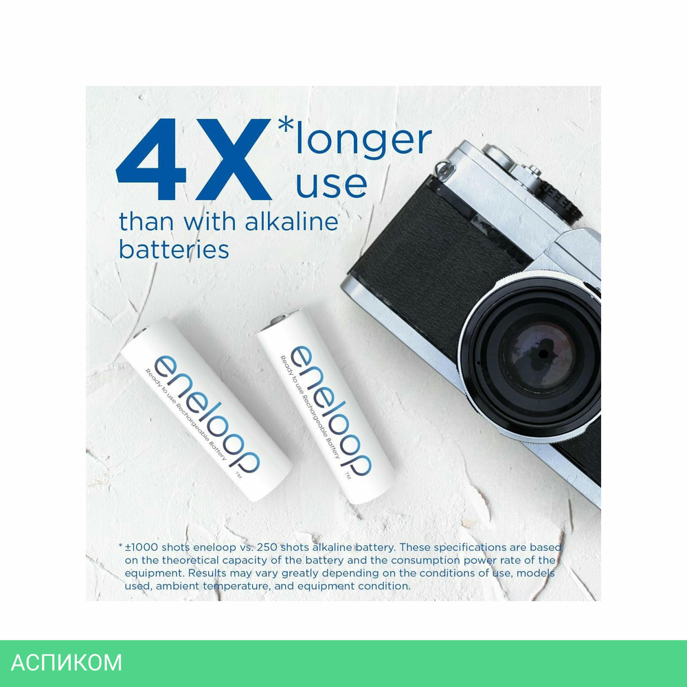 Аккумулятор Panasonic Eneloop AA 2000mAh BL2 (BK-3MCDE/2CP)