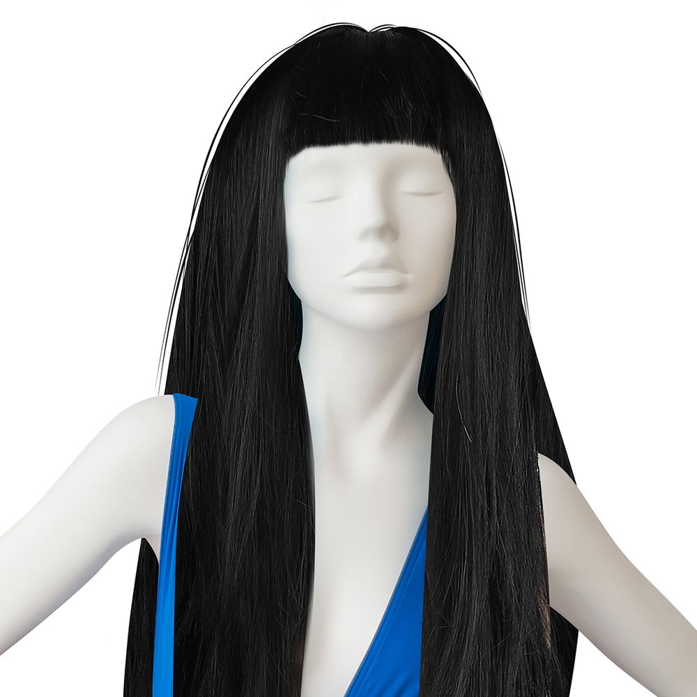 Парик карнавальный, 160 гр, Классик, Черный, 1 шт. в упак.