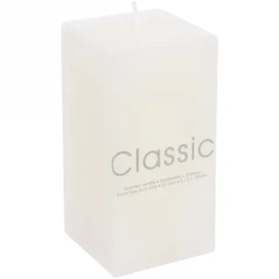 Свеча «Classic» 5*5*10см цвет белый ZD-143