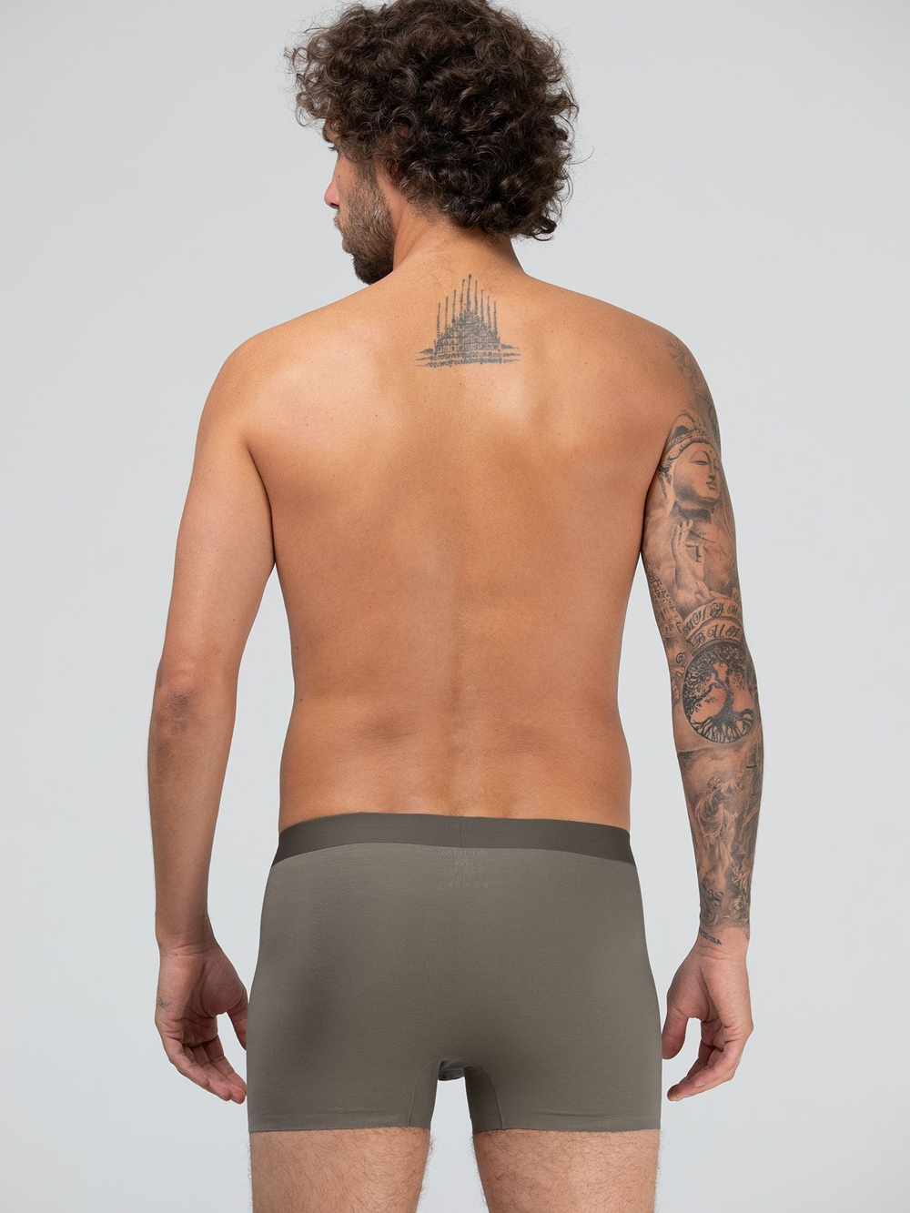 Мужские трусы-боксеры из вискозного полотна (Размер: XL) (Цвет: коричневый)