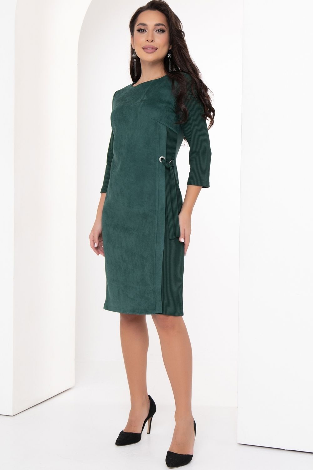 Платье  Идеальный образ (замша,изумруд) Diolche