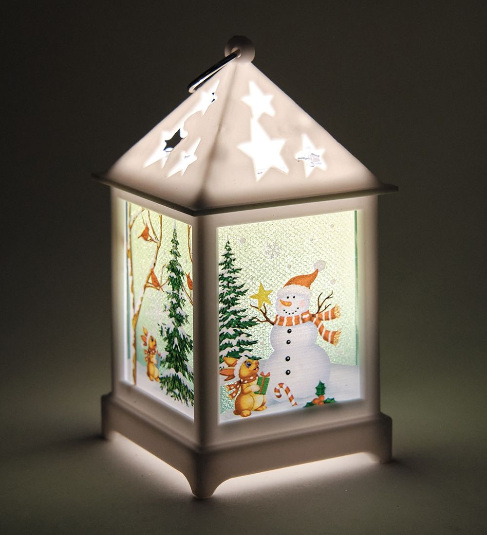 XM-837/2 Новогодний фонарь с подсветкой белый