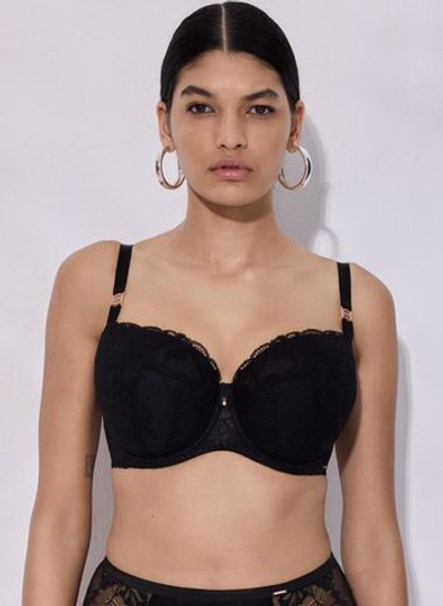 Черный бюстгальтер Sublime с чашками +size на тонком поролоне (Размер: 70J) (Цвет: черный)