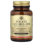 Solgar, фолат, 1333 мкг DFE, 100 таблеток