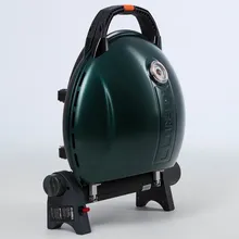 Портативный газовый гриль O-Grill 900MT bicolor black-green + адаптер А, 1 горелка