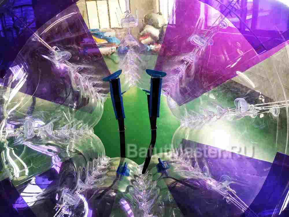 Бампербол «Прозрачно - фиолетовый», ПВХ, диаметр 1,8 м