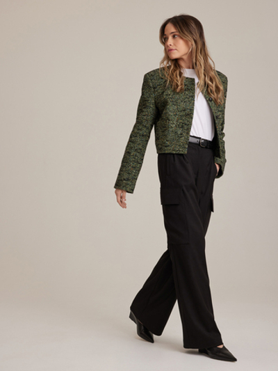 Брюки карго из итальянской ткани черные