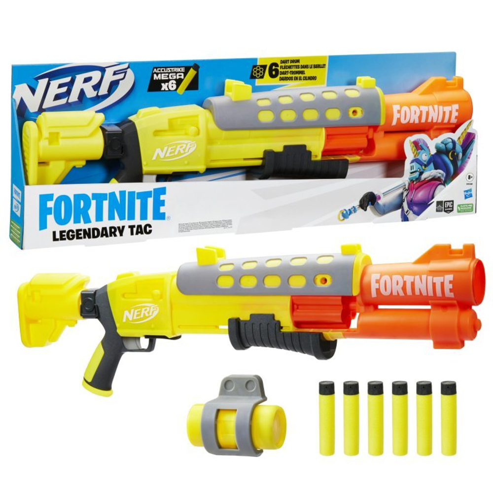 Hasbro Nerf MEGA - Fortnite Legendary Tac Launcher + 6 дротиков MEGA F4169