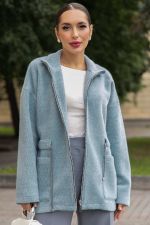 Пальто Альпака (серо-голубое) Б14138-7М LT Collection