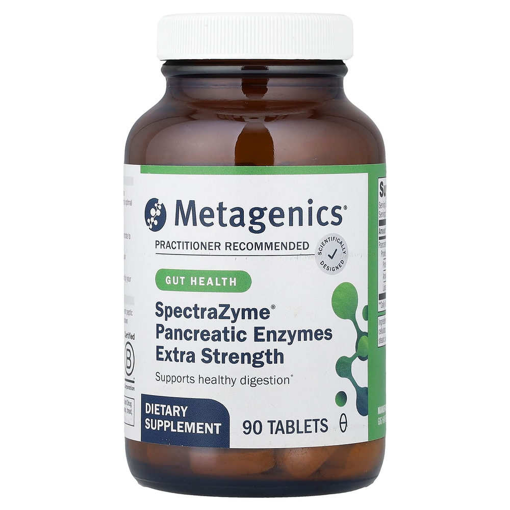 Metagenics, SpectraZyme®, панкреатические ферменты, 90 таблеток