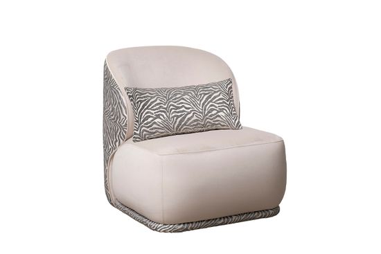 Кресло Capri Basic,бежевый/принт Colt002+Ana Beg 80*90*82см