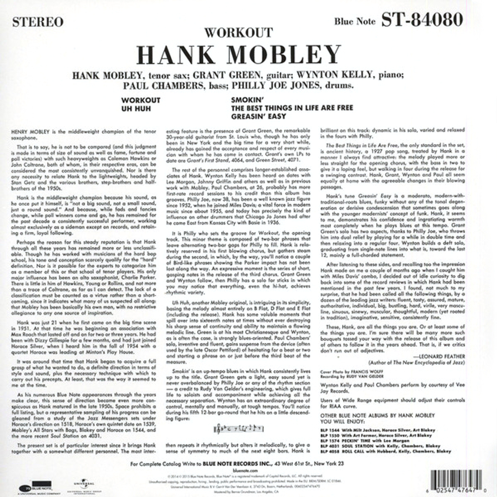 Hank Mobley / Workout (LP)