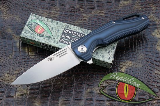 Складной нож REPTILIAN "Скутум-03" c клинком из стали D2, рукоять G10 / алюминий