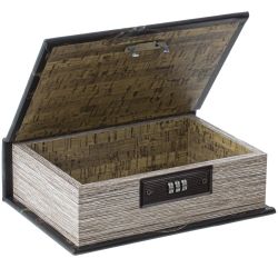 GAEM Шкатулка-книга с кодовым замком, L16 W7 H22 см