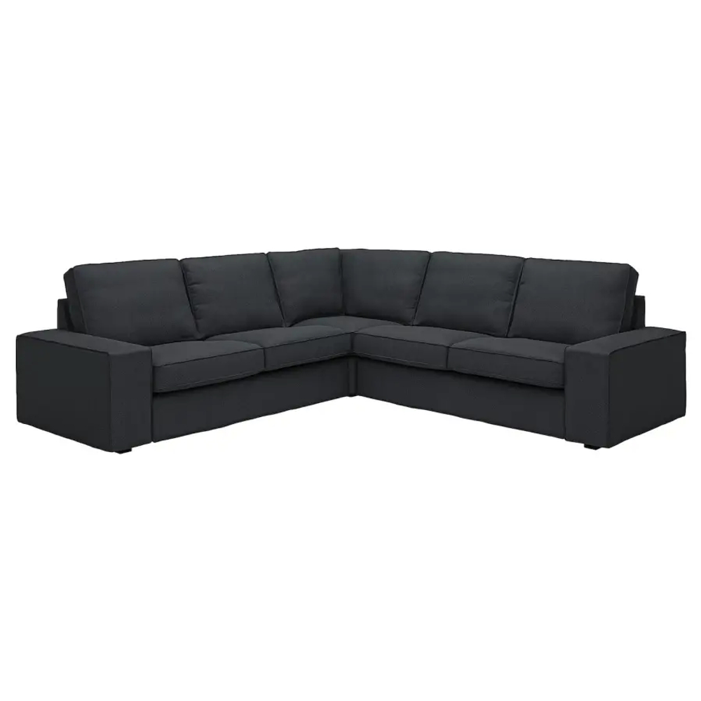 Диван угловой 4-местный - IKEA KIVIK/КИВИК ИКЕА, темно-серый