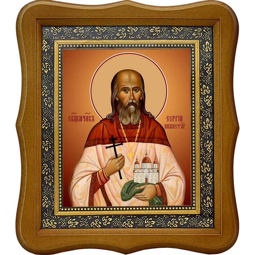Сергий Нижнетагильский (Увицкий), священномученик, пресвитер. Икона на холсте.