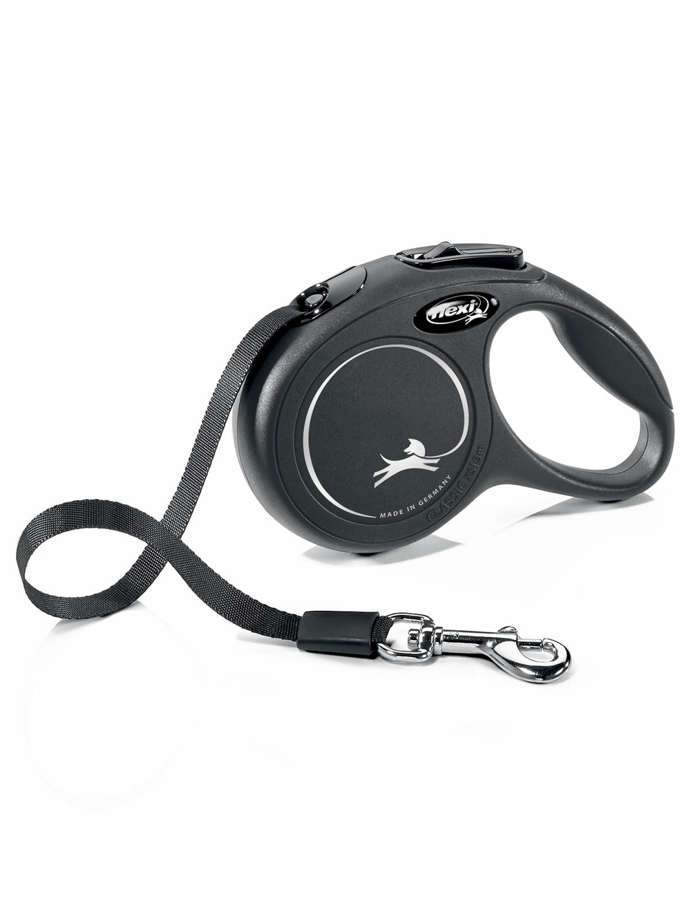Поводок-рулетка Flexi New Classic XS. Лента 3 м. для собак до 12 кг. Черный