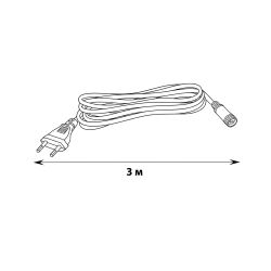 UCX-PT2-T70-300 WHITE 1 STICKER Провод для подключения светильника ULT-P7x к сети 220В. 300 см. Белый. ТМ Uniel
