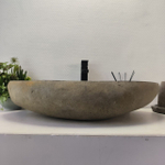 Раковина из речного камня RS-63501 (70*46*16) 0124