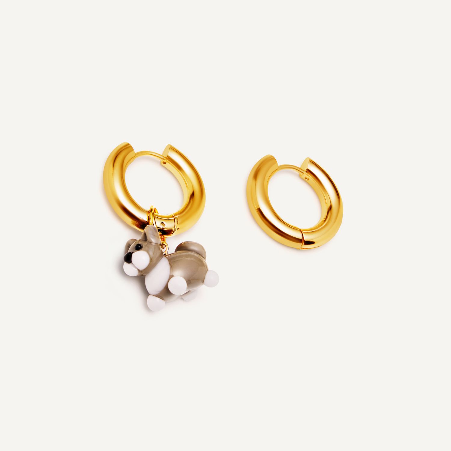 Серьги Favorite Fluffy Gold Earrings - Cat