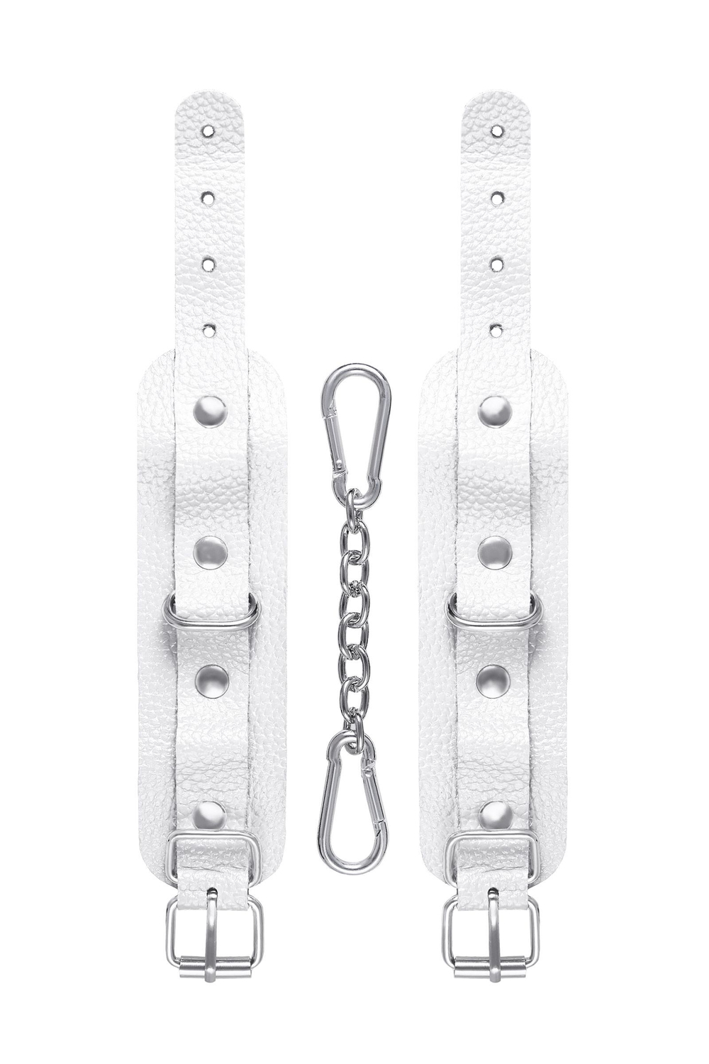 Белые узкие наручники-браслеты со скруглёнными углами