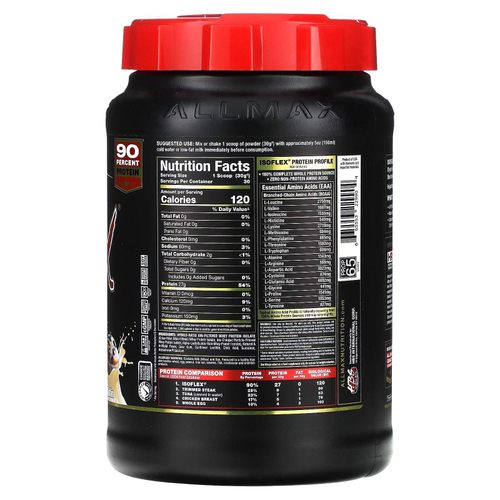 ALLMAX, ISOFLEX®, чистый изолят сывороточного протеина, со вкусом голубики, 907 г (2 фунта)