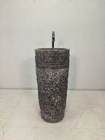 Раковина напольная из мрамора Pedestal Grey Marmo MN-65925 40х40х90 из натурального камня
