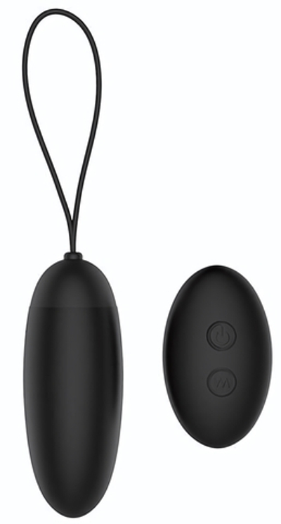 Черное виброяйцо REMOTE DUSKY PLEASER (Цвет: черный)