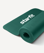 Коврик для йоги и фитнеса STARFIT FM-301, NBR, 183x61x1,2 см, изумрудный