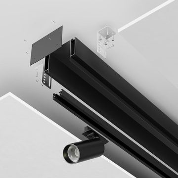 Алюминиевый профиль ниши скрытого монтажа для ГКЛ потолка ALM-11681-PL-B-2M черный Maytoni