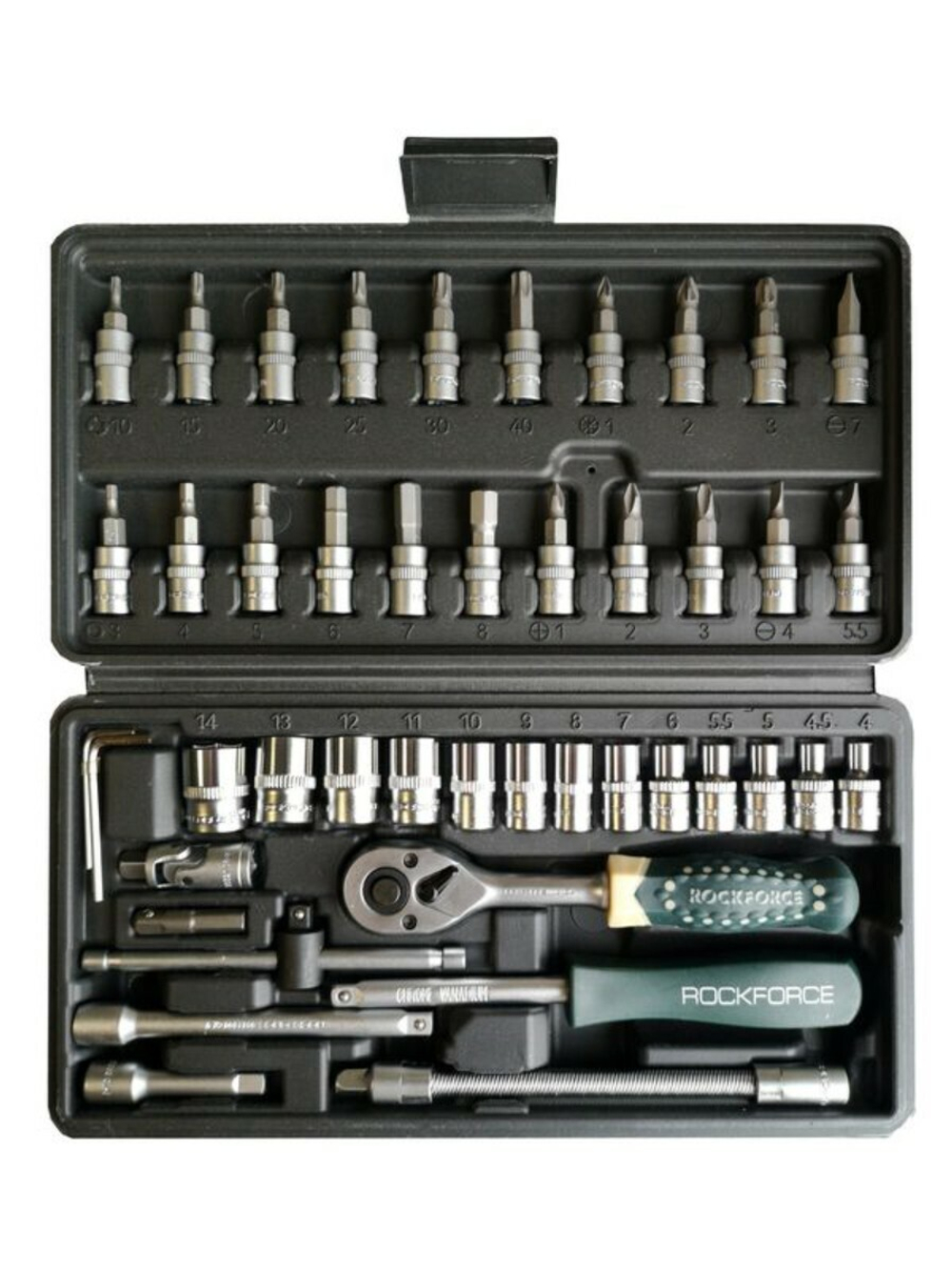 Набор инструмента 46пр. 1/4''(6-гран.)(4-14мм) RockForce##Rock FORCE RF-2462-5
