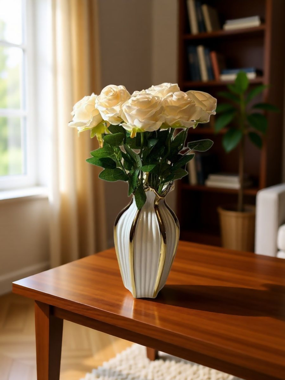 45 см розы светло желтые