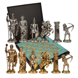 Manopoulos Шахматы с фигурами из бронзы Античные войны