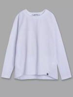 Лонгслив для девочки белый оверсайз