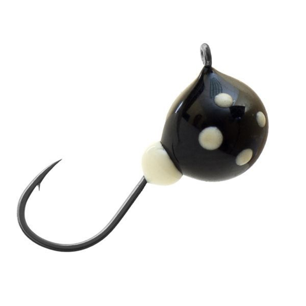 Мормышка вольфрамовая LumiCom ДРОБИНА С УШКОМ (обмазка-точки), 5,5мм, Gt, 10 штук в упаковке