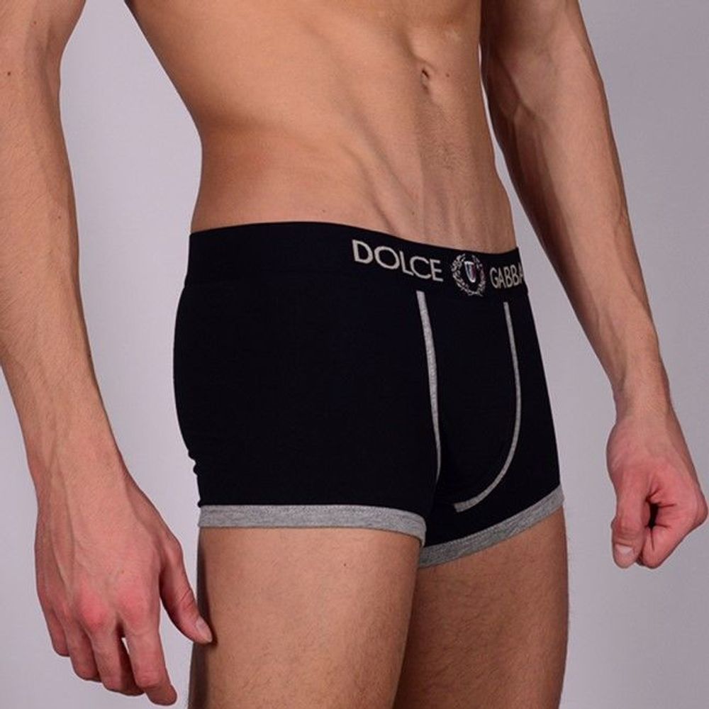 Мужские трусы боксеры черные Dolce Gabbana Classic Trunks