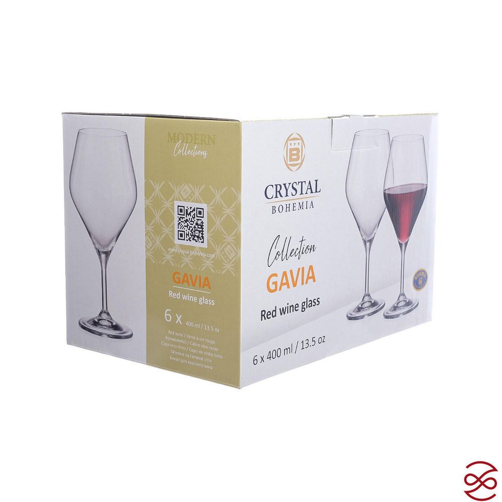 Набор бокалов для вина Crystalite Bohemia GAVIA 400 мл (6 шт)