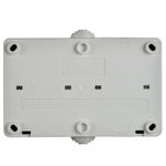 Розетка 2-м ОП Форс РСб22-3-ФСр 16А IP54 с заземл. с крышкой сер. IEK ERS22-K03-16-54-DC