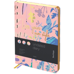 Ежедневник недатированный, А5, 136л., кожзам, Berlingo "Style", золотой срез, розовый, с рисунком