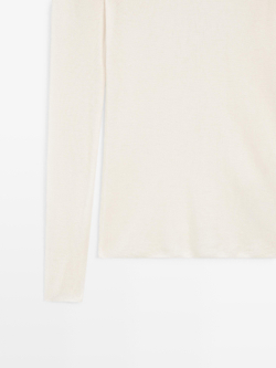 Massimo Dutti Водолазка из 100% кашемира - Limited Edition, натуральный/кремовый