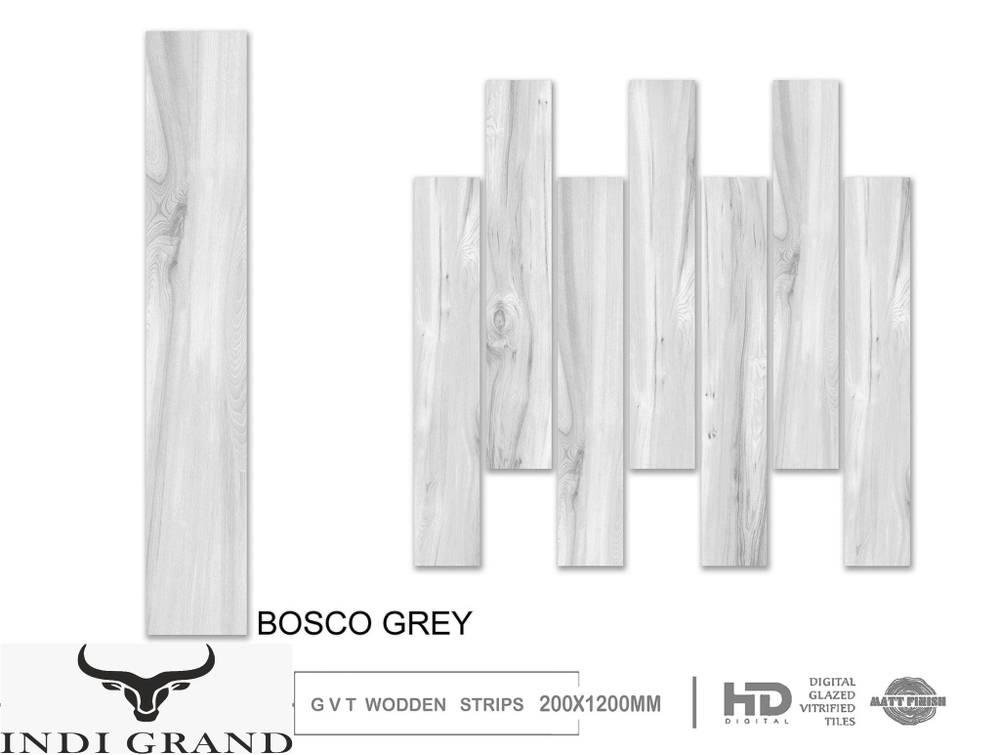 Керамогранит Carving 20x120cm GVT Matt Finish Bosco Grey