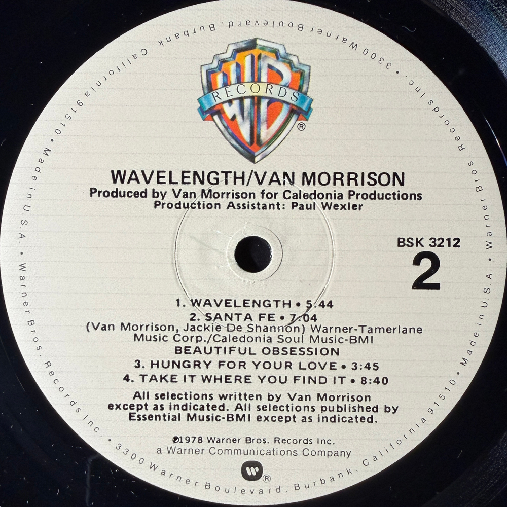 Van Morrison ‎– Wavelength (СЩА 1978г.)