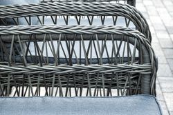 "Цесена" обеденная группа плетеная из искусственного ротанга, цвет графит